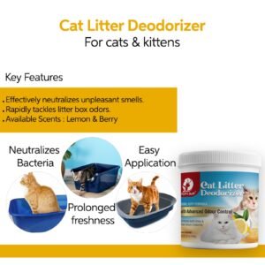 Fluff n Buff Cat Litter Deodorizer - Lemon