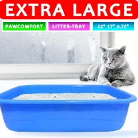 PawComfort EXTRA-LARGE Litter Tray for Cats & Dogs - Blue - Pink - Purple - Black